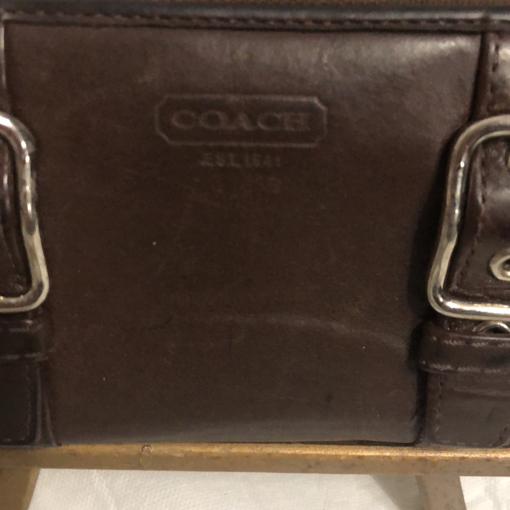 Coach Vintage Zoe Leather Zip Double Buck Wallet - Picture 2 of 11